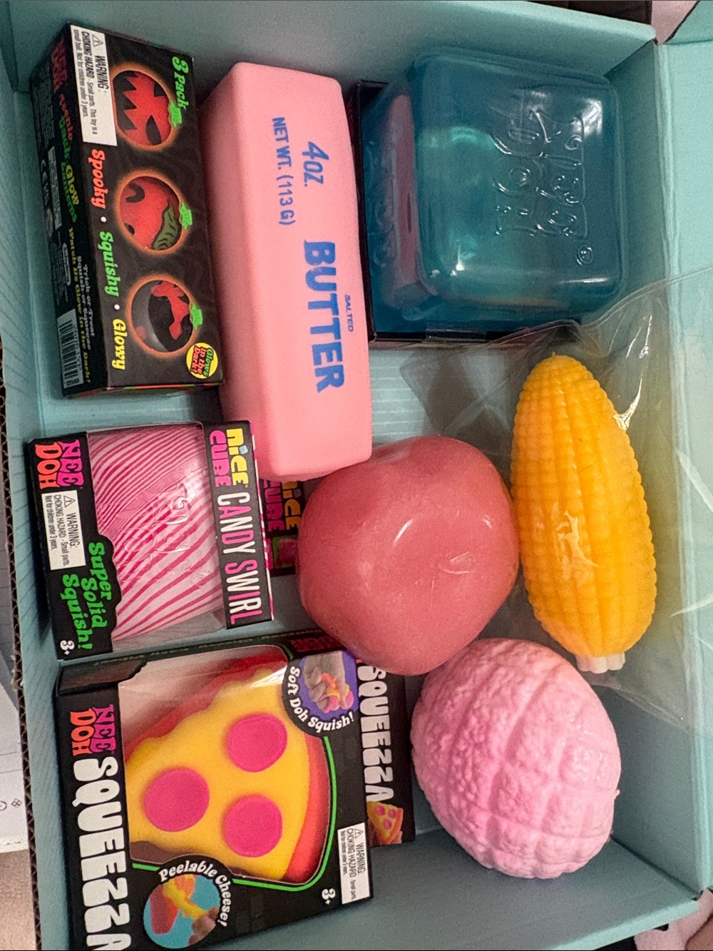 3 Needoh, 2 crunchy, & either the pink huge slush apple or the nice berg. New
